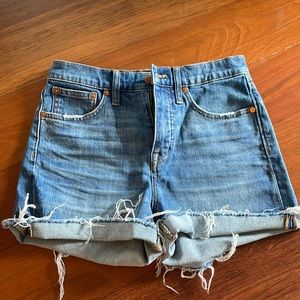 Madewell high rise denim shorts